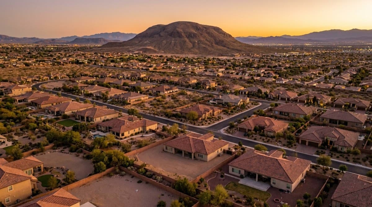 Centennial Hills at dusk